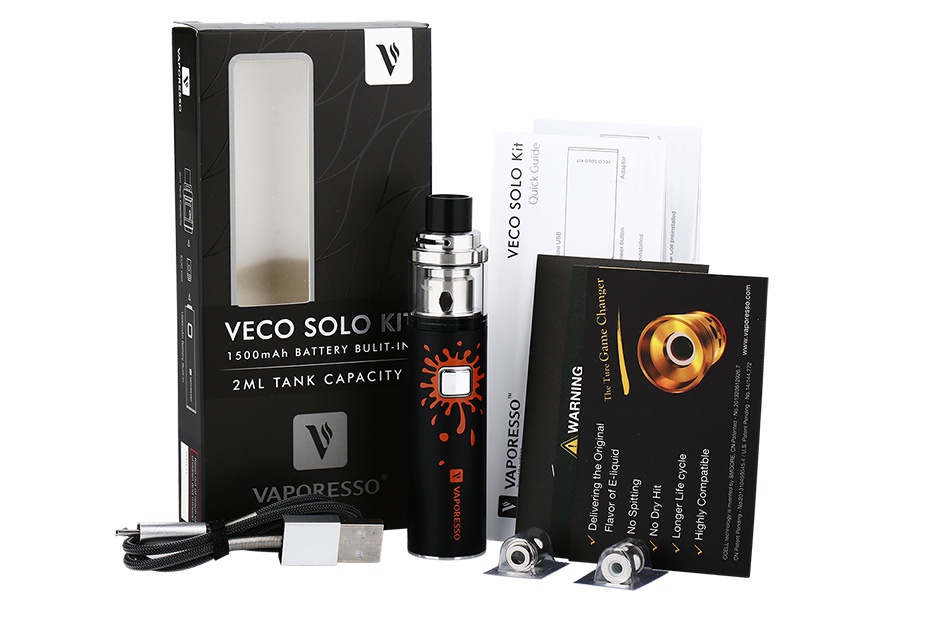 Vaporesso VECO SOLO Starter Kit 1500mAh VECO SOLO KI omaH BATTERY BULIT IN 2ML TANK CAPACIT VAPORESSO