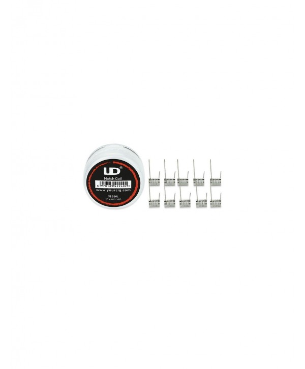 UD Notch Coil (SS316L ID4.8x0.35ohm) 10pcs