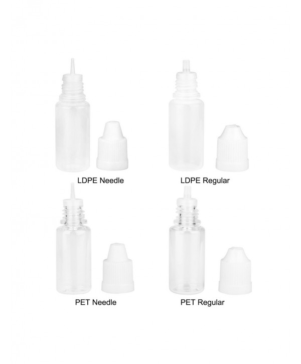 Unassembled PET/LDPE Semi-transparent Plastic Dropper Bottle 10ml 2500pcs