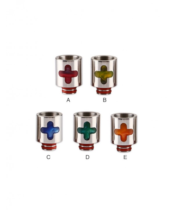 Stainless Steel Resin Cross 510 Drip Tip 0280