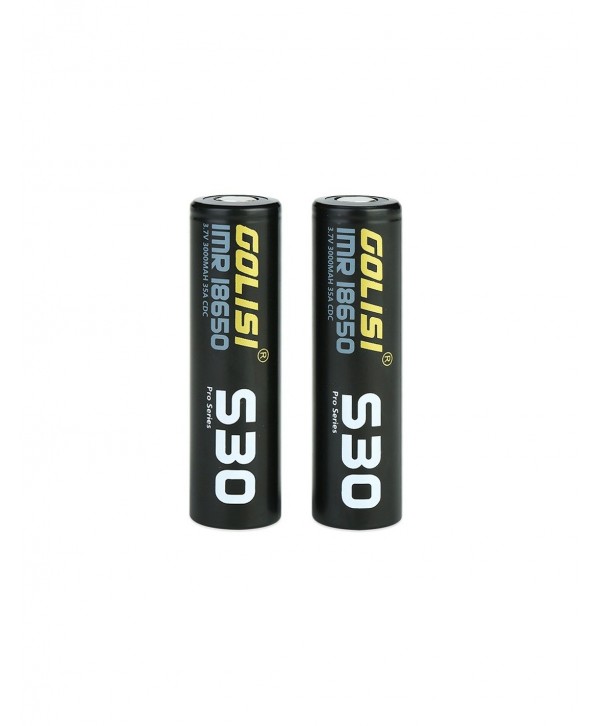 Golisi S30 IMR 18650 High-drain Li-ion Battery 35A 3000mAh 2pcs