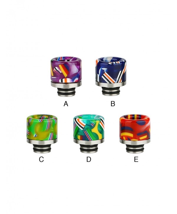 Resin National Flag Curved 510 Drip Tip 0326