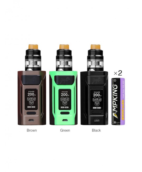 WISMEC Reuleaux RX2 20700 200W TC Kit with Dual Ampking 20700 Batteries 6000mAh