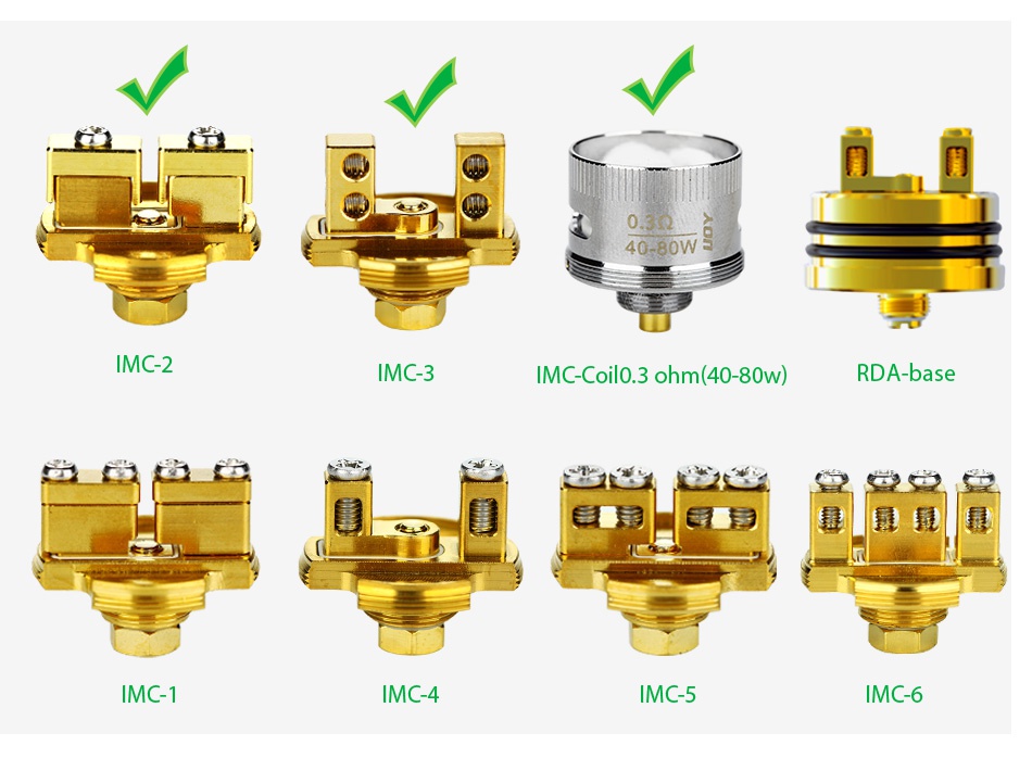 IJOY COMBO RDTA Tank 6.5ml IMC 2 IMC 3 IMC Coil03 ohm 40 80w  RDA base IMC 1 IMC 4 IMC 5 IMC 6