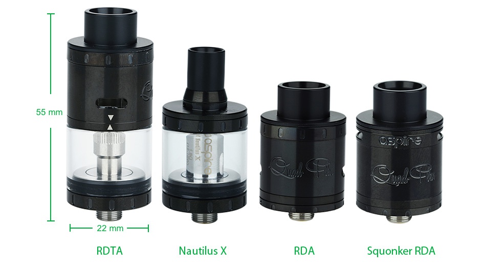 Aspire Quad-Flex Survival Kit H  22 mm RDTA Nautilus x RDA Squonker RDA