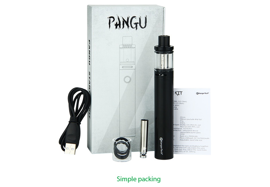 Kangertech PANGU Starter Kit 2500mAh PANGU IT Simple packing