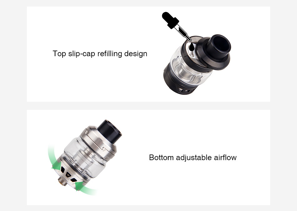 Yosta IGVI M2 Tank 6ml Top slip cap refilling design Bottom adjustable airflow