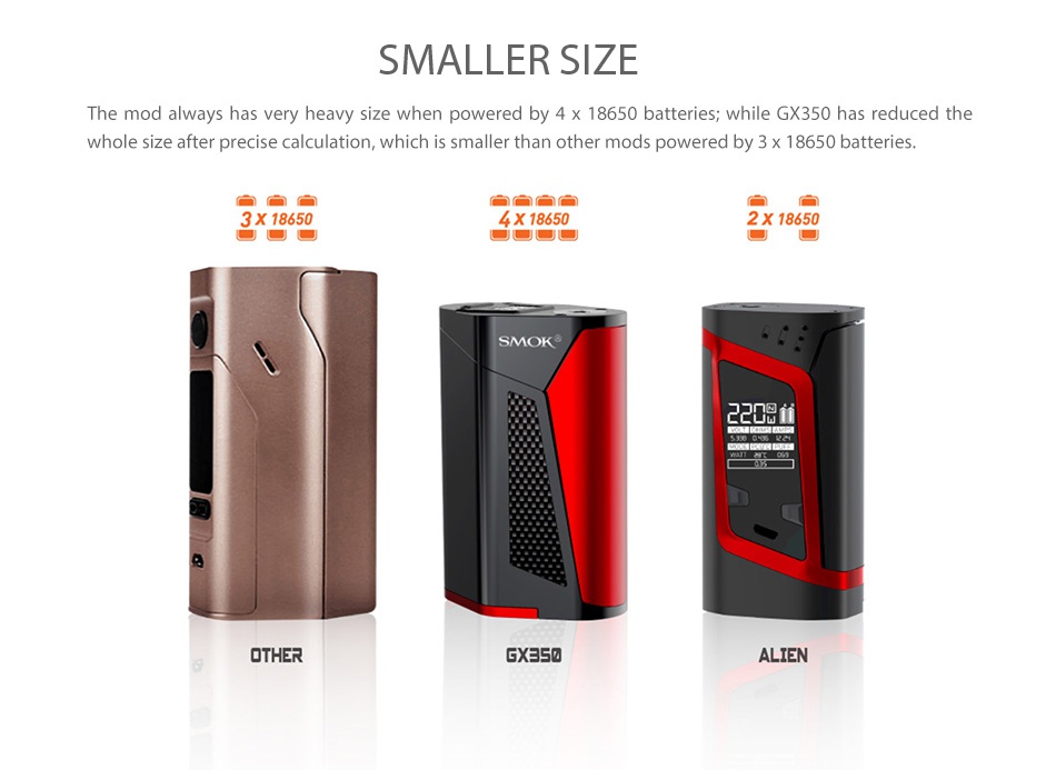 SMOK GX350 With TFV8 Full Kit Purple Black Gold Black Silver Black Black Red