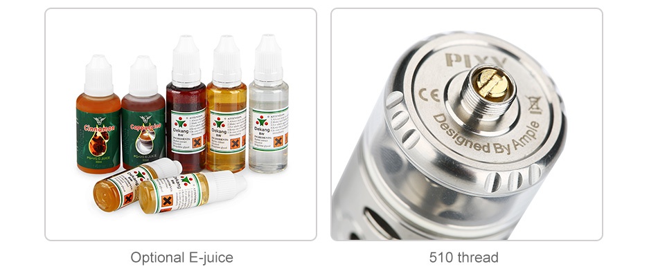 Ample Pixy RDTA 4.5ml ed B Optional E juice 510 thread