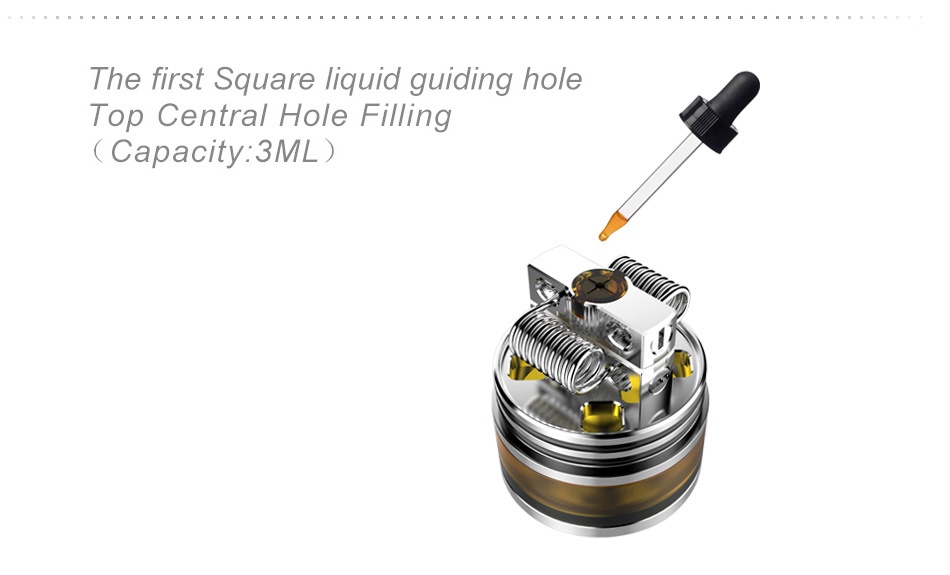 OUMIER Maximus Max RDTA 3ml The first Square liquid guiding hole Top Central Hole Filling Capacity  3ML