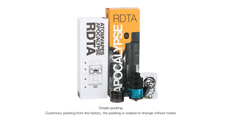 ATOM Apocalypse RDTA 4ml RDIA Customary packing from the factory king is subject to change