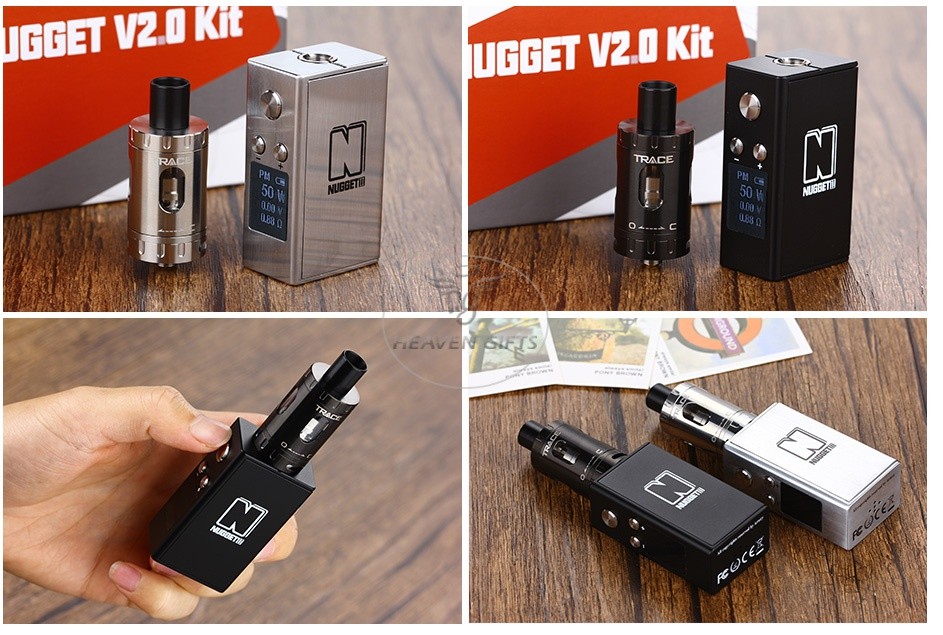 Artery Nugget V2 50W TC Kit With Trace Tank 1500mAh IGGET V20 Ki   GGET V20 Kit