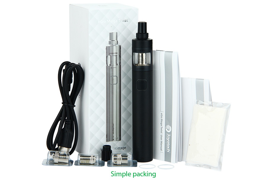 Joyetech eGo Mega Twist+ Kit with CUBIS Pro Atomizer 2300mAh Simple packing