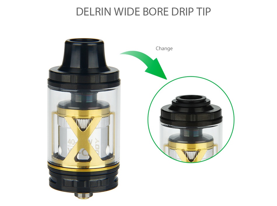 IJOY EXO XL Subohm Tank 5ml DELRIN WIDE BORE DRIP TIP Change