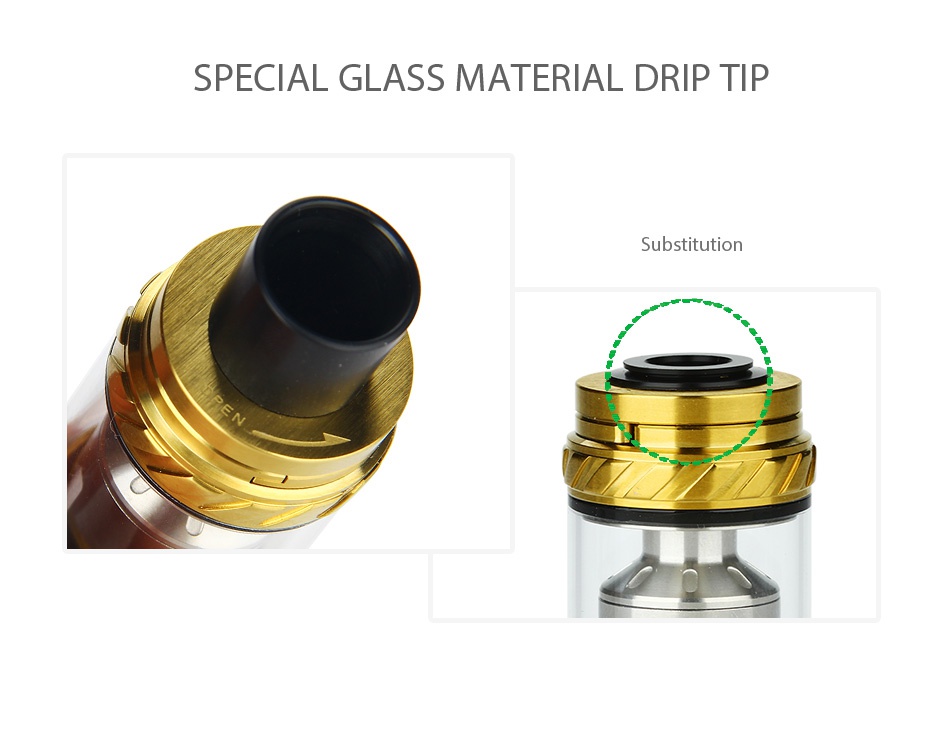 SMOK TFV12 Beast Tank 6ml SPECIAL GLASS MATERIAL DRIP TIP Substitution