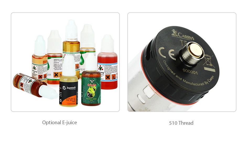 CARRYS T5 Cloud Tank 5.5ml     Optional E juice 510 Thread