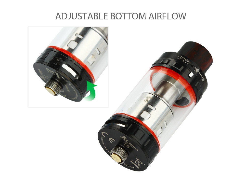 CARRYS T5 Cloud Tank 5.5ml ADJUSTABLE BOTTOM AIRFLOW