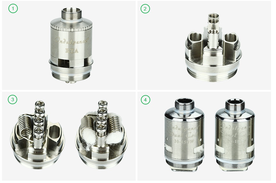 Unicig Indulgence MuTank Atomizer Kit 5ml RTA 4 POST DIY COIL