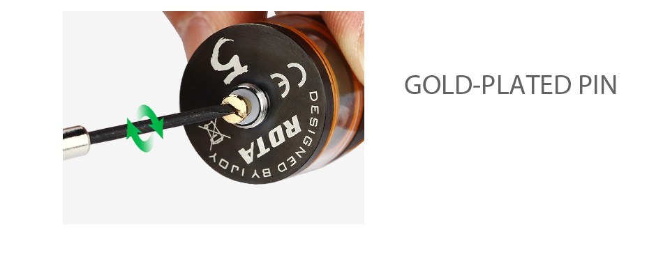 IJOY RDTA 5 Tank 4ml GOLD PLATED PIN evLn
