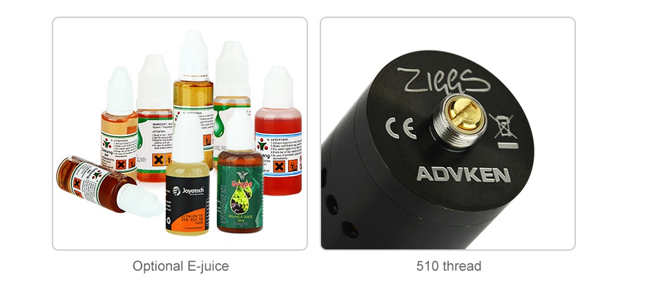 Advken Ziggs RDTA 2.5ml CE AONKEN Optional E juice 510 thread