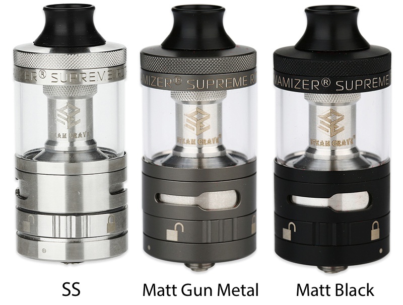 Steam Crave Aromamizer Supreme V2 RDTA 5ml IZEP I SUPREMEB AMIZERR SUPREME   3 SS Matt gun meta att black