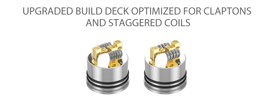 GeekVape Medusa Reborn RDTA 3.5ml UPGRADED BUILD DECK OPTIMIZED FOR CLAPTONS AND STAGGERED COILS