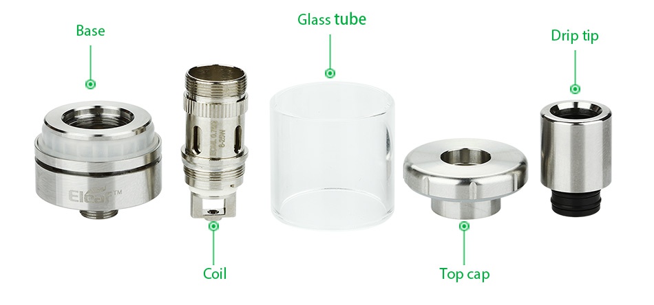 Eleaf iStick Power Nano 40W TC Full Kit 1100mAh Glass tube Base Drip tip Coil Top cap