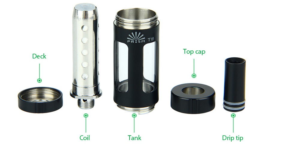 Innokin Endura T18 Starter Kit 1000mAh Deck Top cap Coil Tank Drip tip