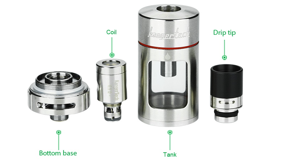 Kangertech Protank 4 Evolved Clearomizer 5ml Coil Drip ti Bottom base ank