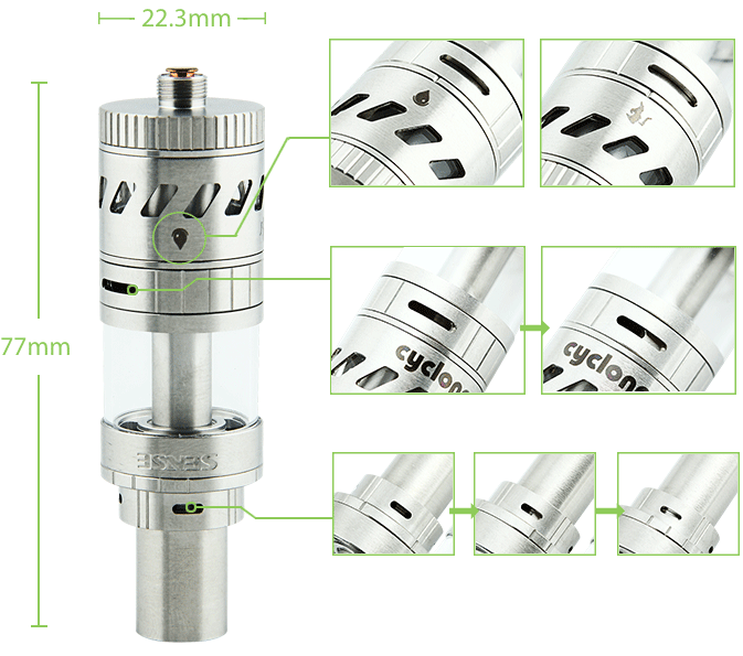 Sense Cyclone Subohm Tank 5ml 22 3mm e 77mm