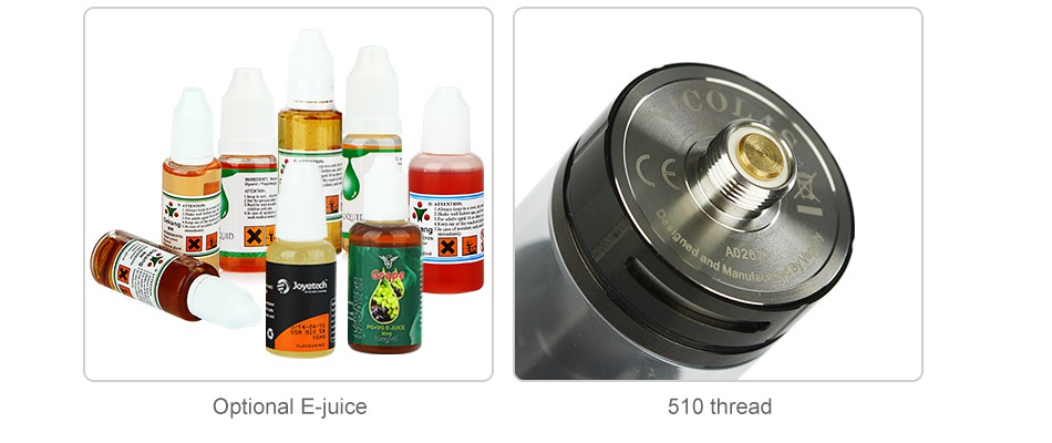 Vapefly Nicolas MTL Subohm Tank 3ml   Optional E juice 510 thread