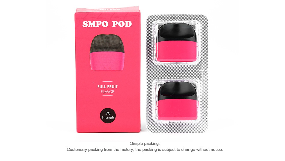 SMPO Nicotine Salt Pod 1.8ml 2pcs SMPO POD Customary packing from the factory  the packing is subject to change without notice