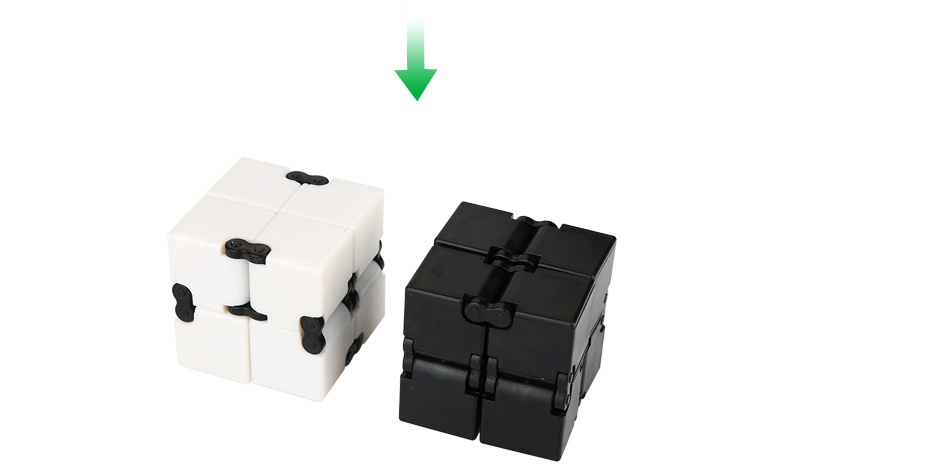 ABS Infinity Cube Fidget Toy White Black