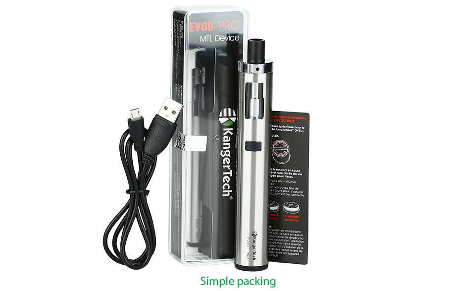 Kangertech EVOD PRO Starter Kit MTL Device Simple packing