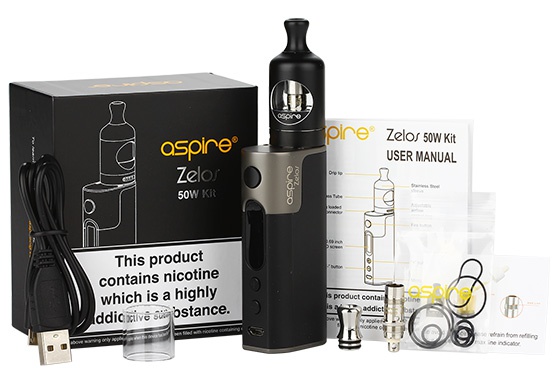Aspire Zelos 50W Kit with Nautilus 2 2500mAh aspire e Zelo  50w Kit USER MANUAL zelo This product contains nicotine which is a highly ddic civo su stance