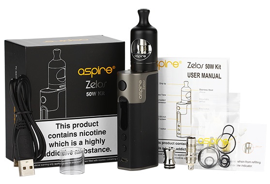Aspire Zelos 50W Kit with Nautilus 2 2500mAh aspire e Zelo  50w Kit USER MANUAL zelo This product contains nicotine which is a highly ddic civo su stance