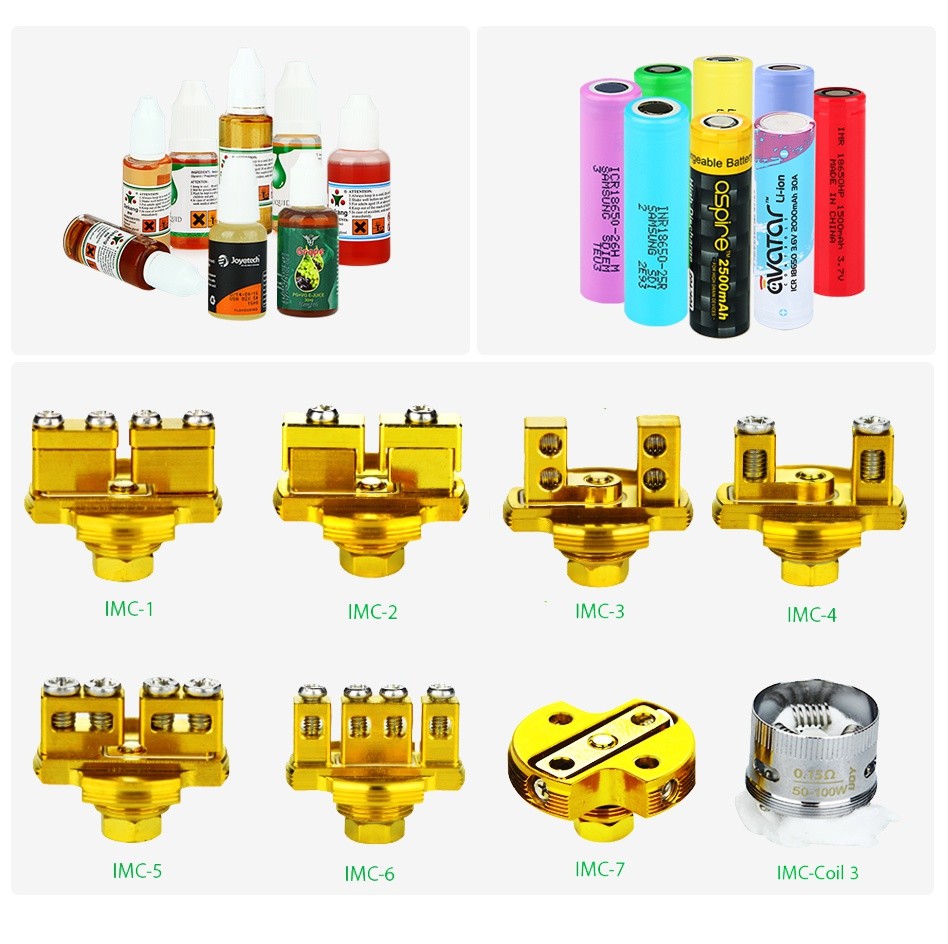 IJOY RDTA MOD Full Kit x 5   MC 1 IMC 3 IMC 4 MC 5 IMC 6 IMC 7 IMC Coil 3