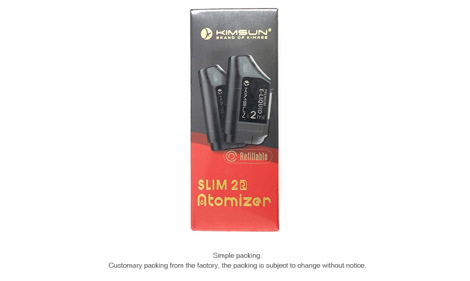 KIMSUN Slim 2R Cartridge 2ml 2pcs O RIMSKN sLM2  atomizer Simple packing Customary packing from the factory  the packing is subject to change without notice