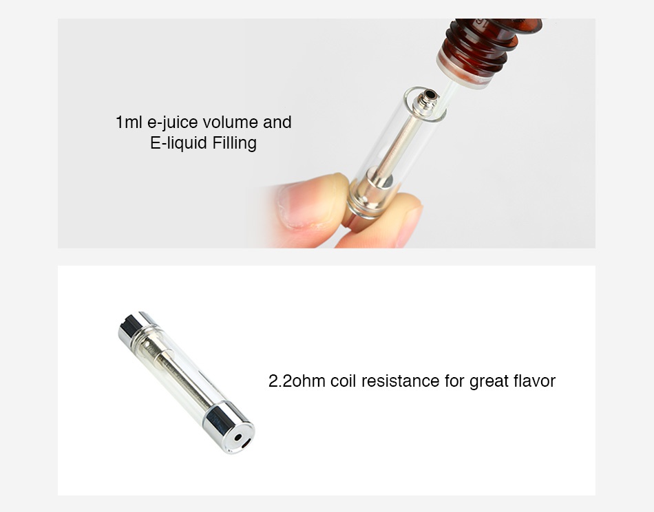 VapeOnly Porto PCC Cartridge 1ml 3pcs 1ml e juice volume and E liquid Filling 2 2ohm coil resistance for great flavor