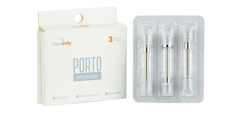 VapeOnly Porto PCC Cartridge 1ml 3pcs 3 apeo AtomIz