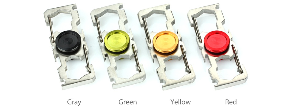 5 In 1 Multi-functional Hand Spinner Fidget Toy Grey Green Yellow Red
