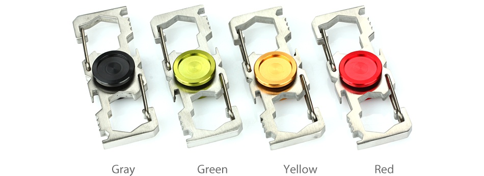 5 In 1 Multi-functional Hand Spinner Fidget Toy Grey Green Yellow Red