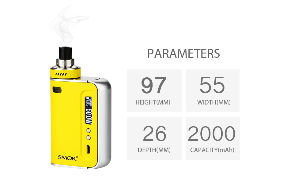 SMOK OSUB One 50W TC Starter Kit 2200mAh oo0 SMOK  Black SMOK SMOK SMOK White Purple Gold Yellow