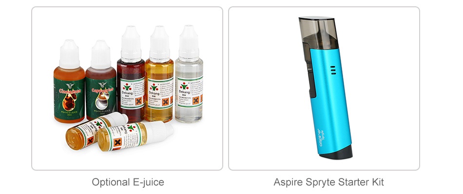 Aspire Spryte Pod 2ml/3.5ml Optional E juice Aspire Spryte Starter Kit