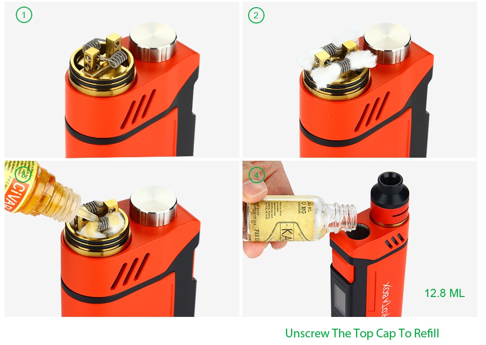 IJOY RDTA BOX 200W Full Kit 2 8 Unscrew The Top Cap To Refill