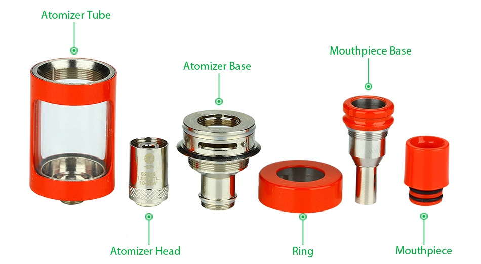 Joyetech Cubis Tank Atomizer 3.5ml Atomizer tube Mouthpiece base Atomizer base Atomizer head Ring Mouthpiece