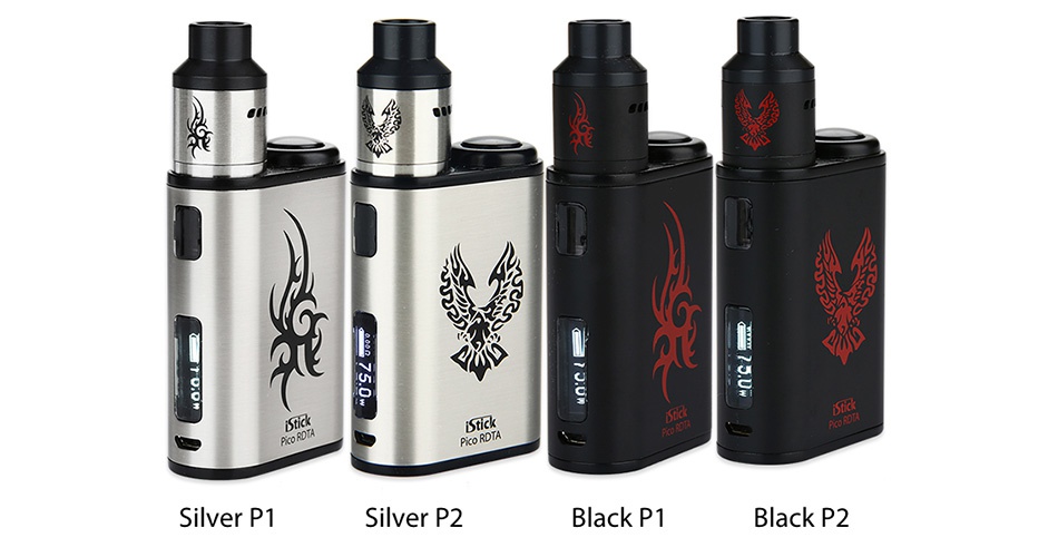 Eleaf iStick Pico RDTA 75W TC Kit 2300mAh   Silver p1 Silver p2 black p1 Black p2