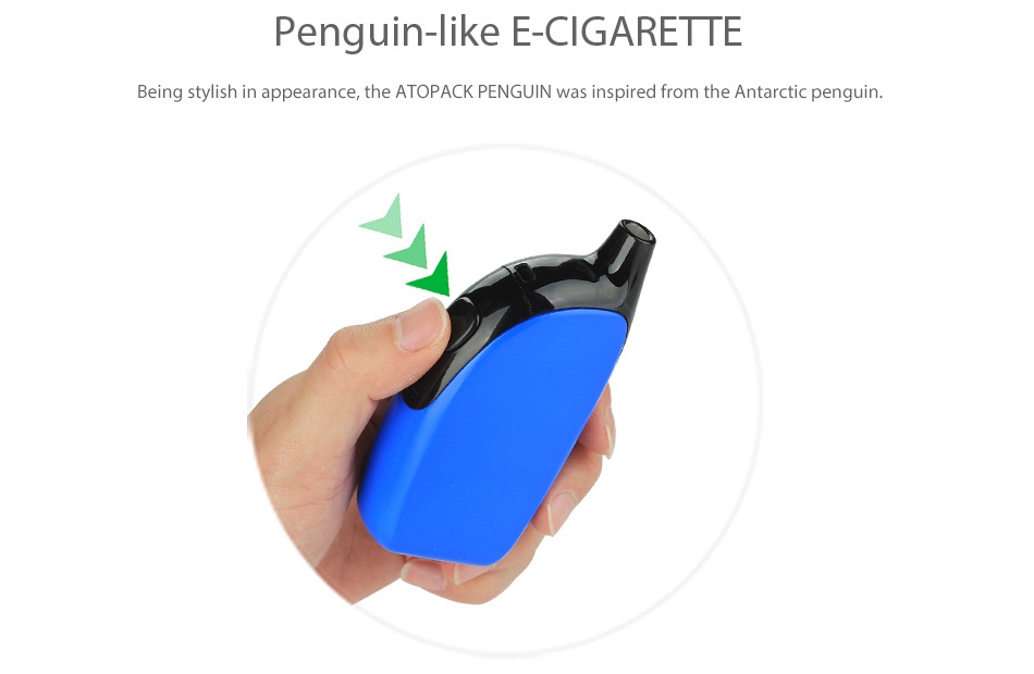 Joyetech Atopack Penguin 50W Starter Kit 2000mAh Penguin like E CIGARETTE Being stylish in appearance  the atoPAcK penguin was inspired from the Antarctic penguin