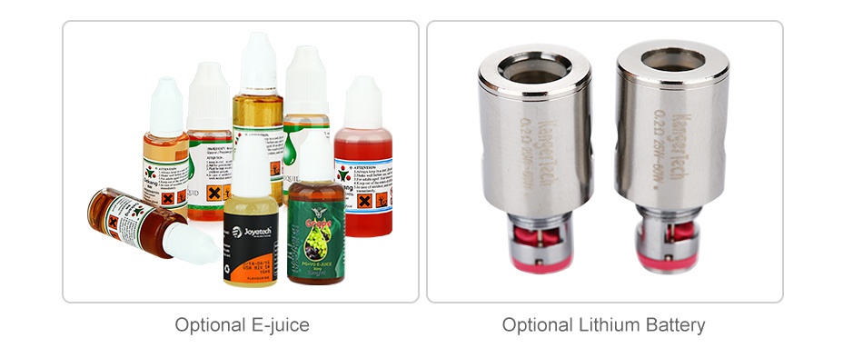 Kangertech K-PIN Starter Kit 2000mAh Optional E juice Optional Lithium Battery