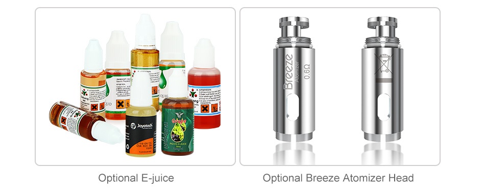 Aspire Breeze AIO Kit 650mAh   Optional E juice Optional Breeze Atomizer Head